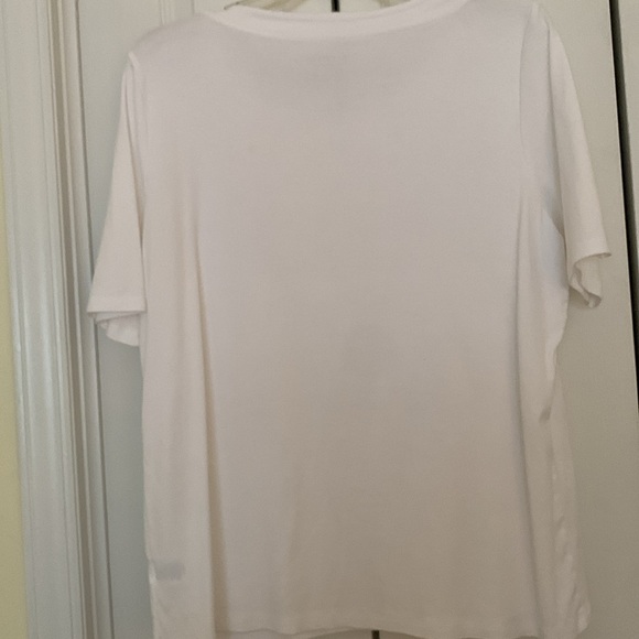 Talbots 1X women’s white T style top - Picture 4 of 6